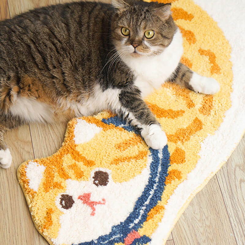 Ginger Cat Rug Mat Aesthetic Room Decor Carpet